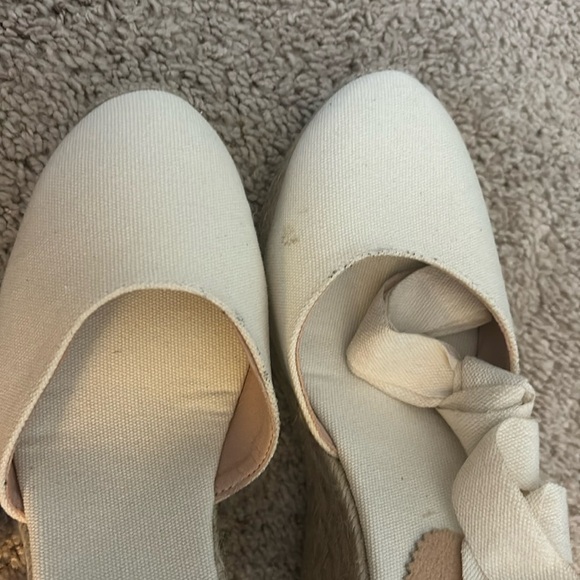 J Crew Made-in-Spain lace-up high-heel espadrilles BT395 - Picture 4 of 6